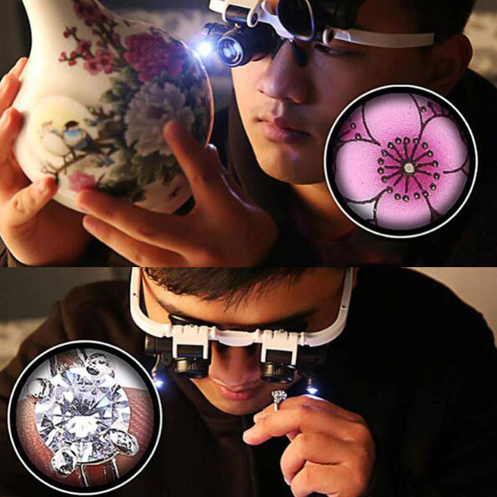 Karnz | Vergrößerungsgläser mit LED-Lampen für doppelte Augen
