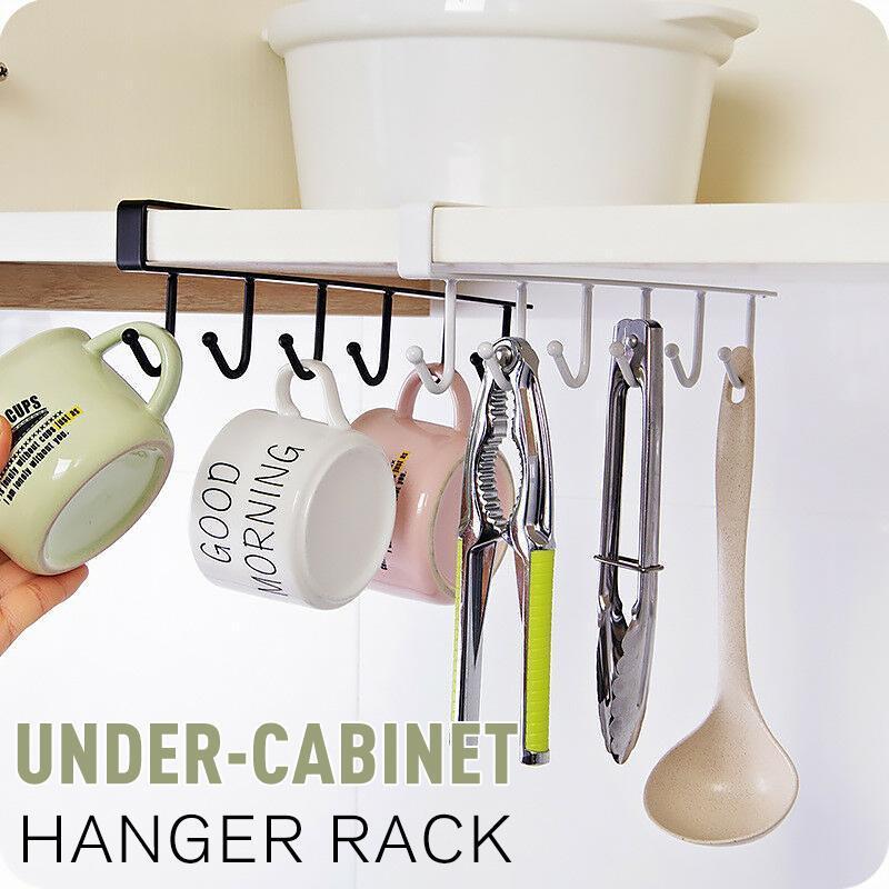 Kleiderstange mit 6 Haken für die Montage unter dem Küchenschrank