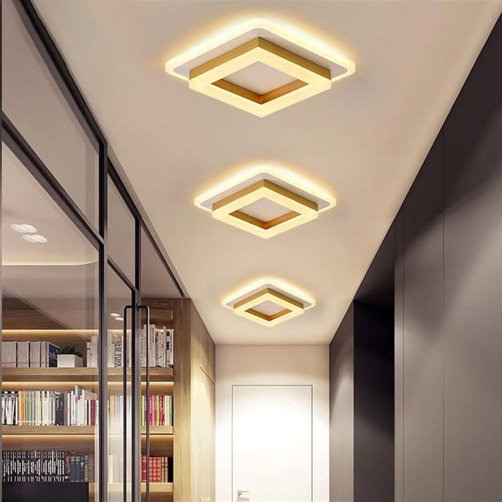 Quadratische LED-Deckenleuchte für moderne Innenräume