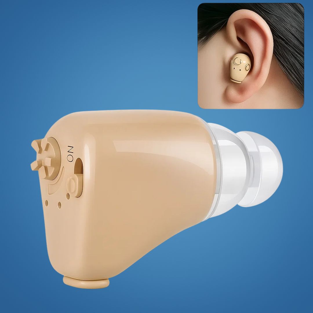 ClearHear | Wiederaufladbarer ITE-Hörverstärker – Geräuschreduzierung – Ergonomische In-Ear-Passung – Klareres Sprechen für Senioren im täglichen Gebrauch Karnz