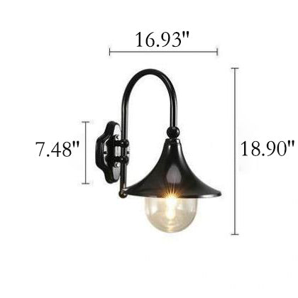 Retro Minimalist Trompet Wasserfest 1-Lampe Wand Leuchte | Karnz