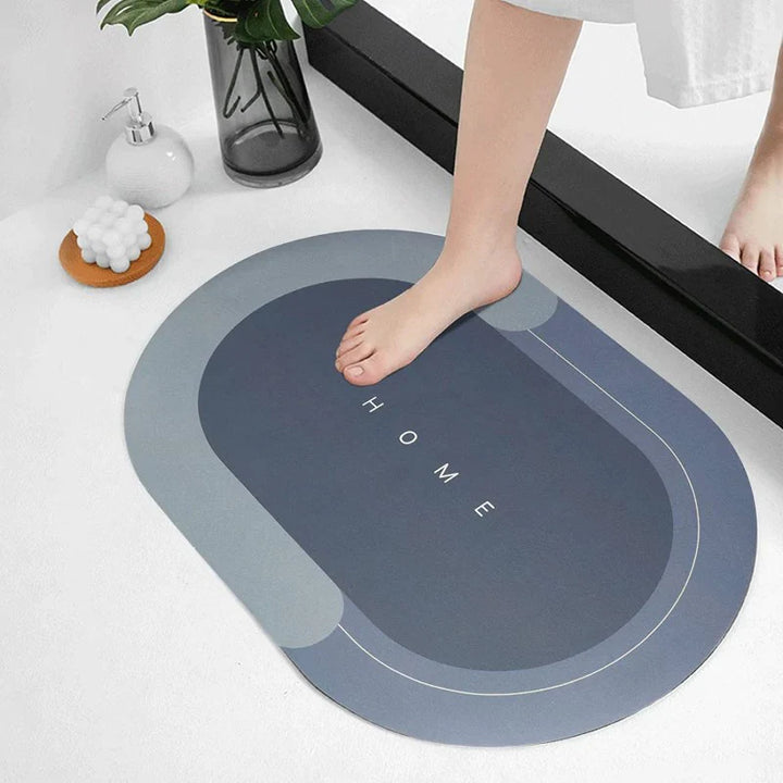 Badematte Wasserabsorbierend Rutschfest Ovalform Karnz