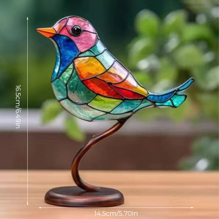 Vögel auf Ästen Gefärbte Acrylornamente, Doppelseitiger Mehrfarbiger Stil | Karnz