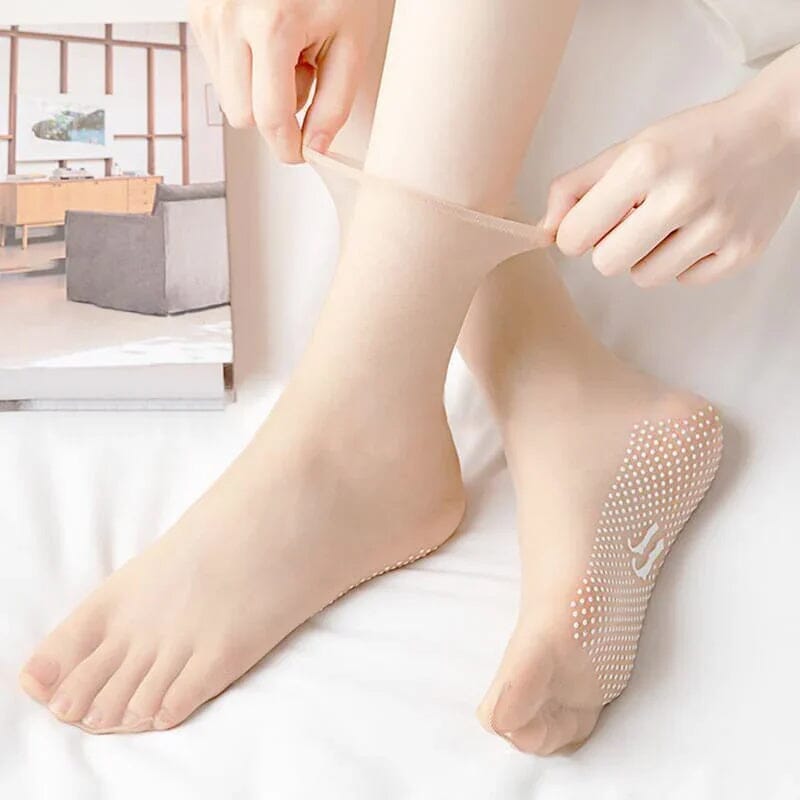 Unsichtbare, rutschfeste Kristallseide Socken | Karnz