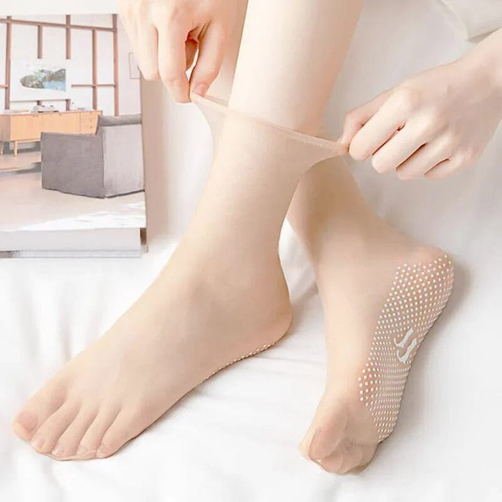 Unsichtbare, rutschfeste Kristallseide Socken | Karnz