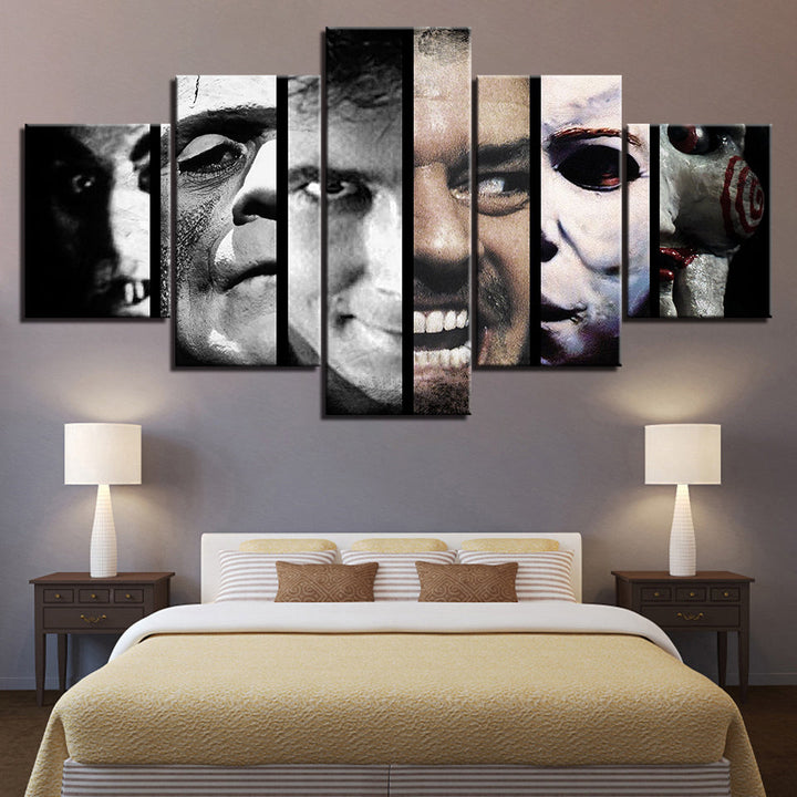 Horrorfilme Charaktere - Leinwand Wandkunst Gemälde