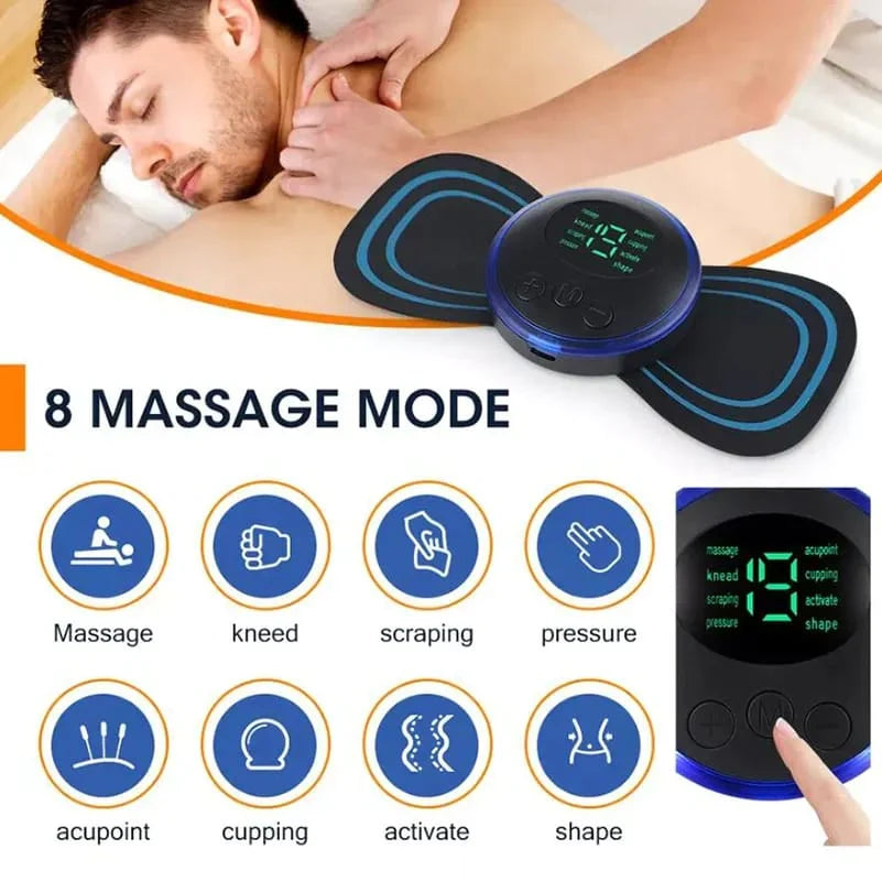 EMS Mini Körpermassagegerät Puls Nacken Schmerzlinderung Karnz