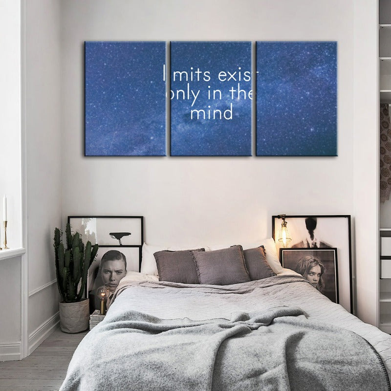 Galaxy Motivation-Canvas Wandkunst Gemälde 3 Teile