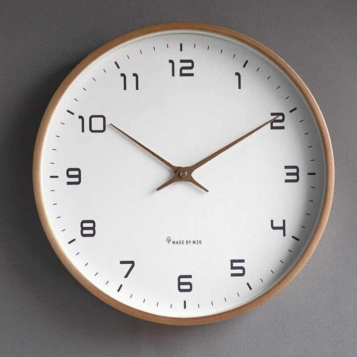 Nordic Minimalist Runde Holz Wanduhr
