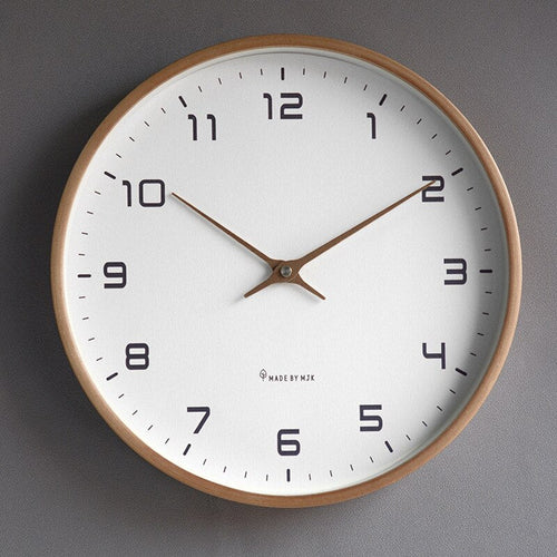 Nordic Minimalist Runde Holz Wanduhr