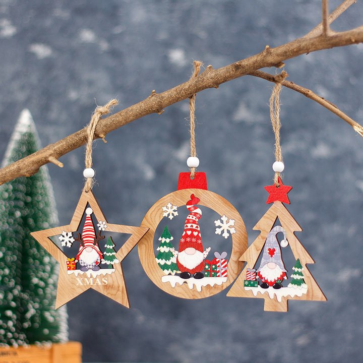 Weihnachts-Wichtelanhänger aus Holz