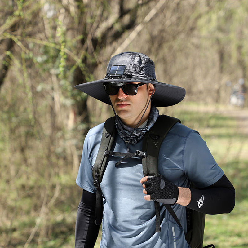 Solar- & USB-Lüfter Outdoor Angelhut | Karnz