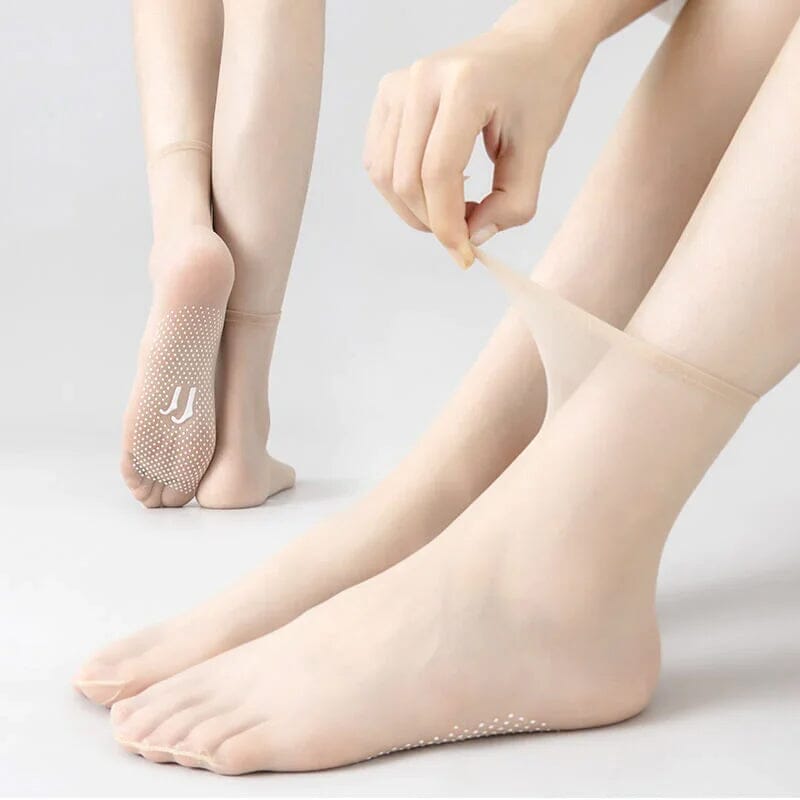 Unsichtbare, rutschfeste Kristallseide Socken | Karnz