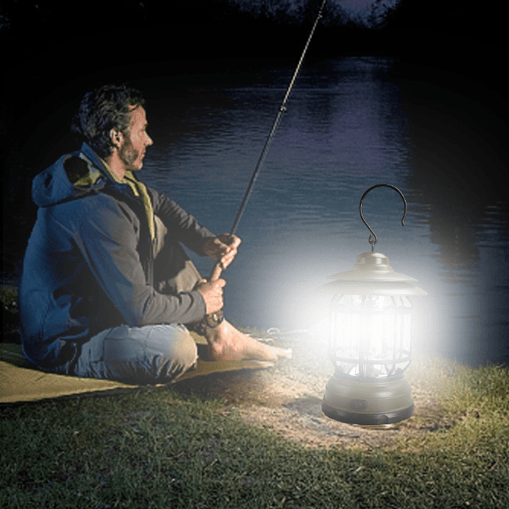 Tragbare Retro Campinglampe - VintageGlow, LED Campinglampe für Außen, Garten und Abenteuer | Karnz