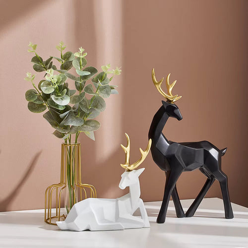 Geometrischer Hirsch Anzeige Figurine | Karnz