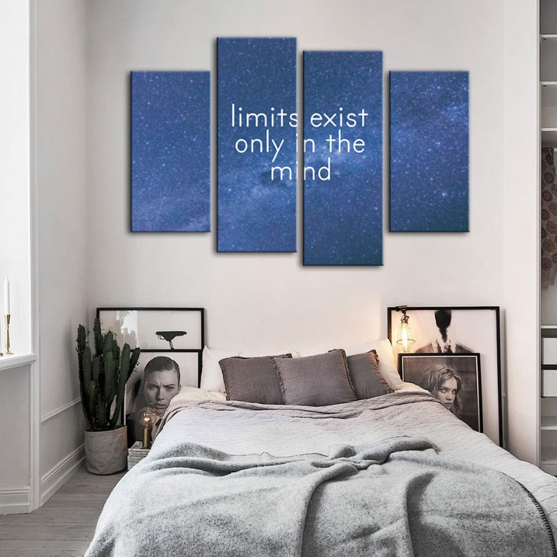 4-teilige Galaxy Motivation - Leinwand Wandkunst Malerei