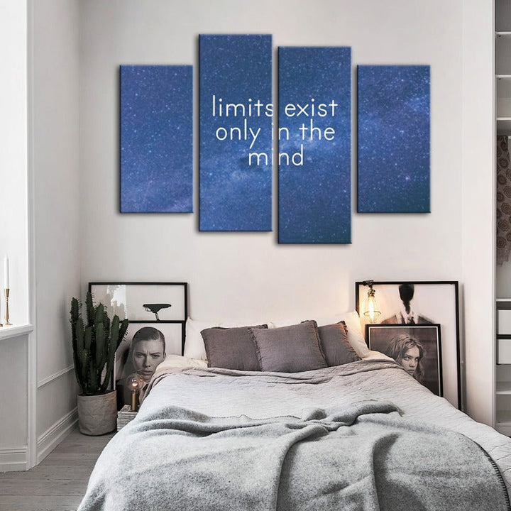 4-teilige Galaxy Motivation - Leinwand Wandkunst Malerei