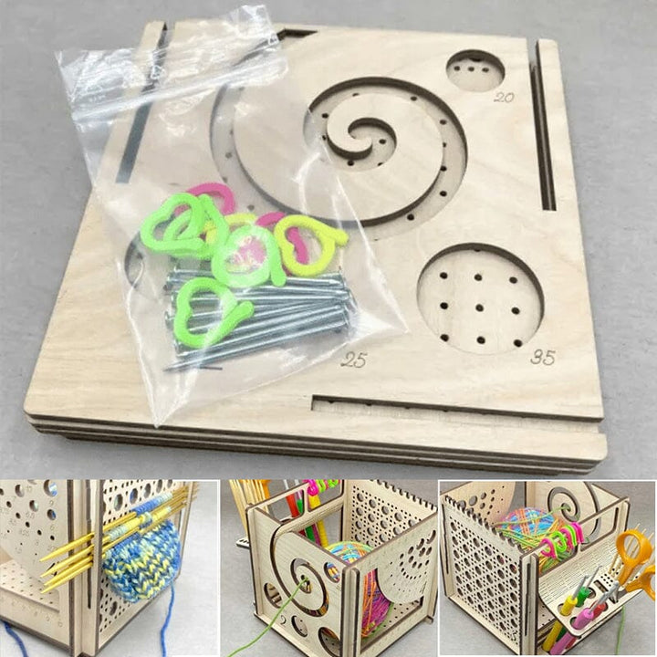 Holzschüssel All-in-One – Multifunktionales Strickwerkzeug | Karnz