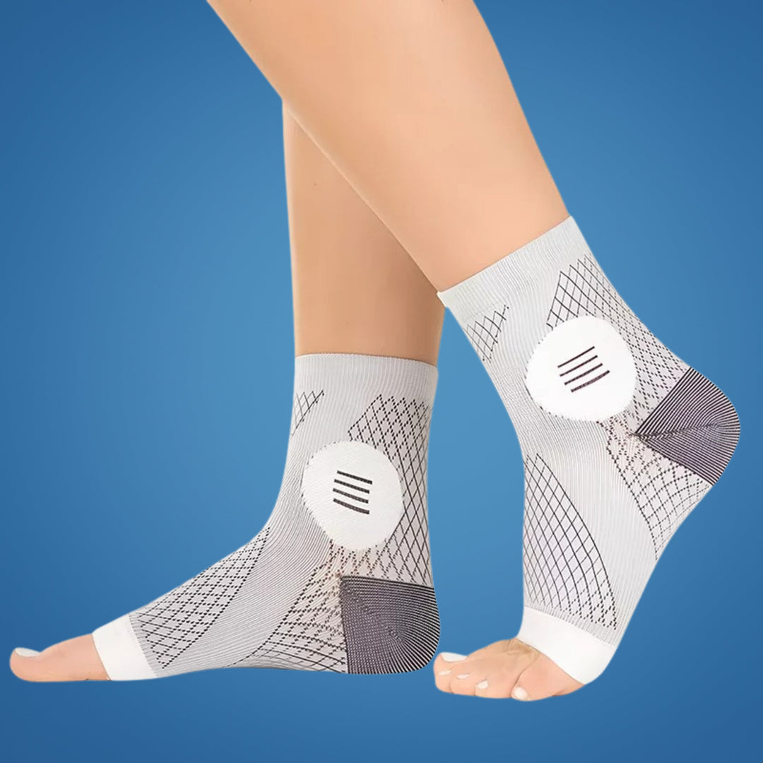 Neurowear | Kompressionssocken für Neuropathie – Graduierte 20–31 mmHg – Atmungsaktives Design ohne Zehen – Ganztägige Linderung für geschwollene Füße Karnz