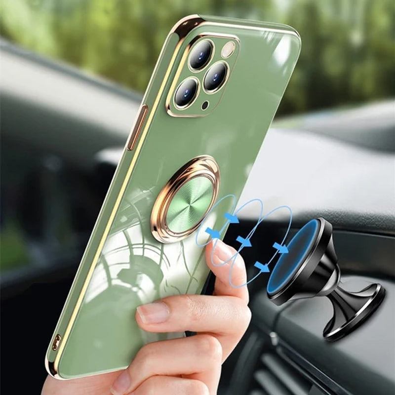Plattiertes iPhone-Case mit Ring | Karnz