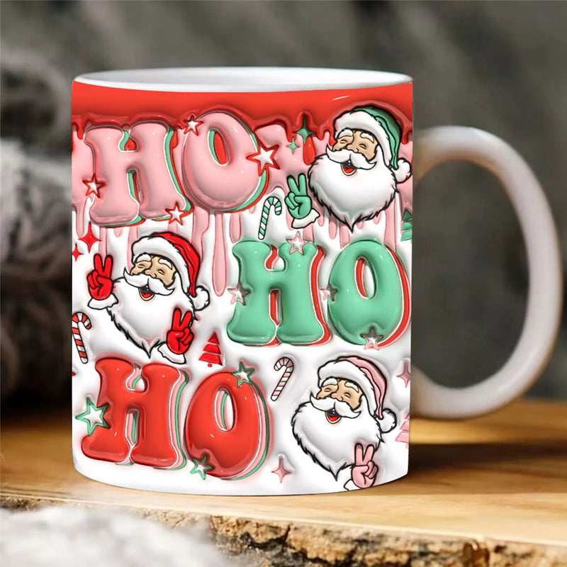 3D Weihnachts-Gingerman Keramik Kaffeetasse | Karnz