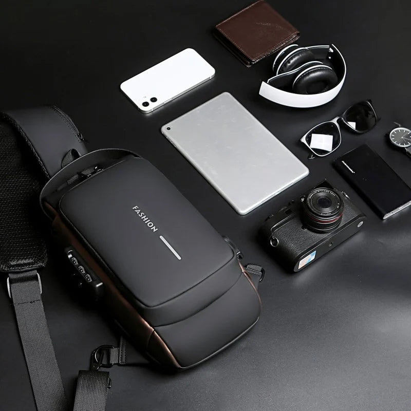 USB-Lade-Sport-Umhängetasche mit Diebstahlschutz