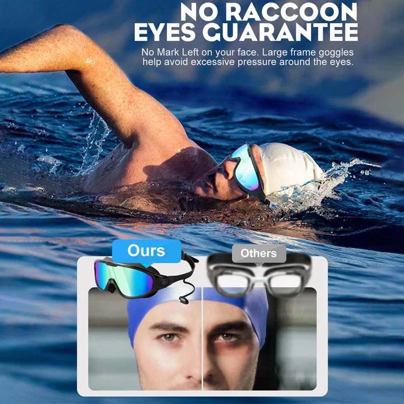 Weitwinkel-Schwimmbrille mit Antibeschlag-Effekt