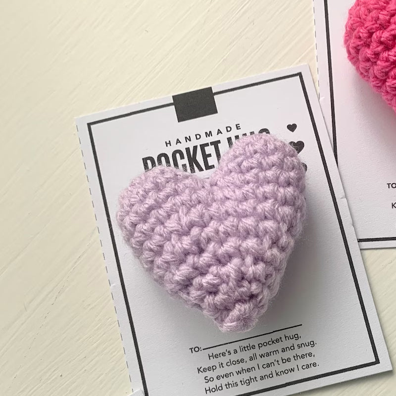 Pocket Hug Gehäkeltes Herz Kleines Geschenk