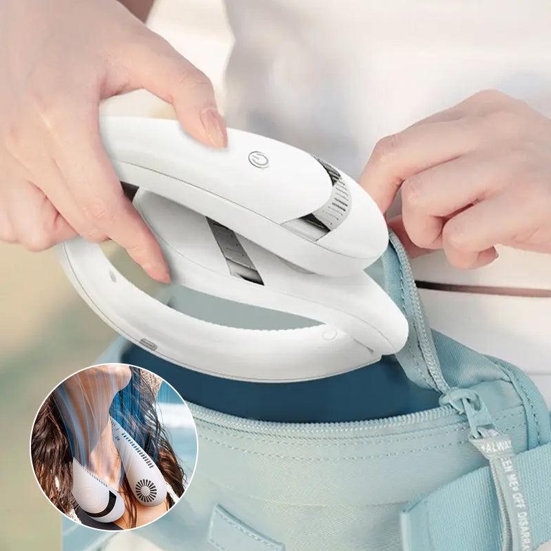 Wiederaufladbarer flügelloser tragbarer Halsventilator | Karnz