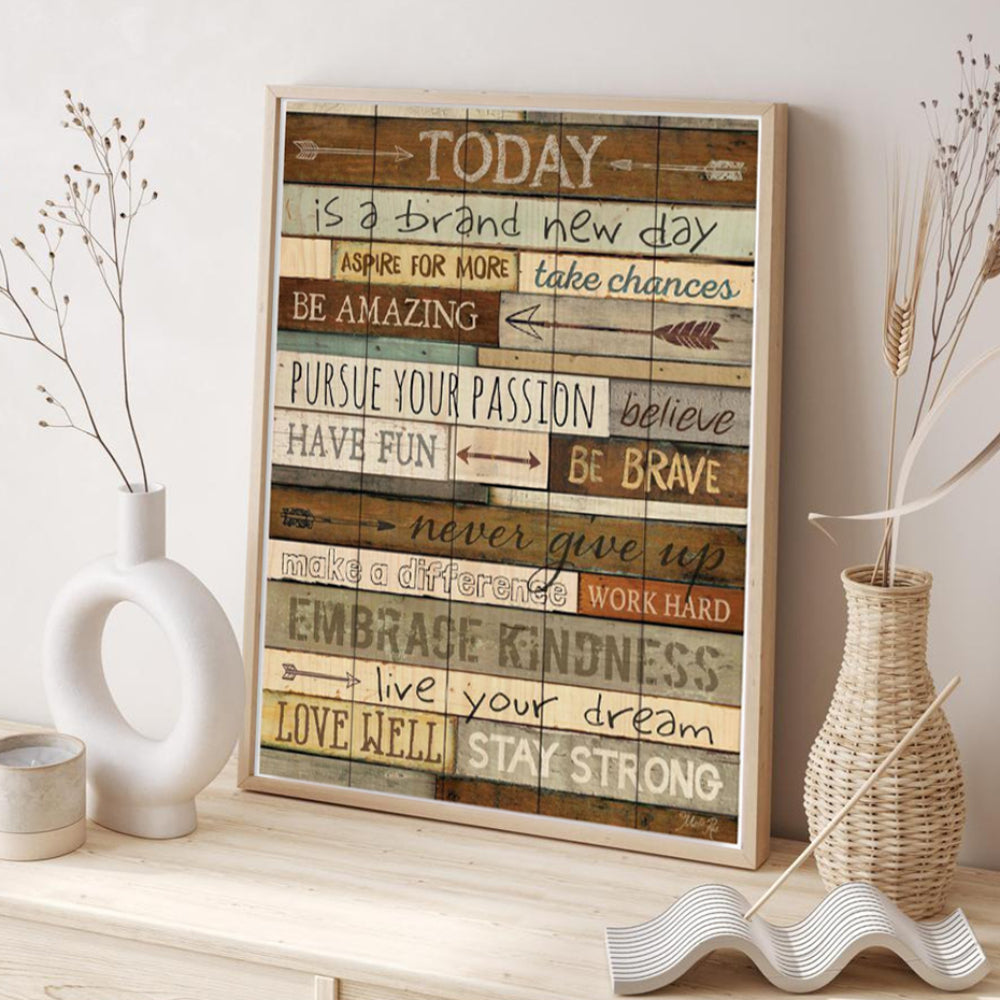 Moderne inspirierende Zitate als Poster oder Leinwandbild