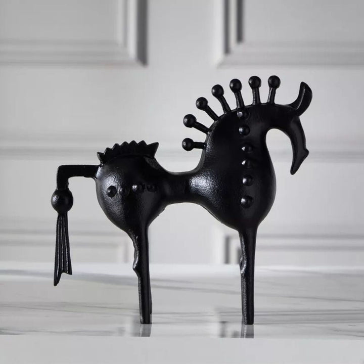 Abstrakte Metallpferdeskulptur | Karnz