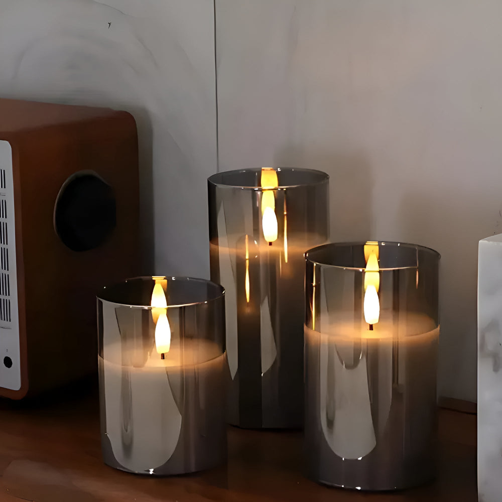 3D Flacker Flameless Kerzen Set | Karnz