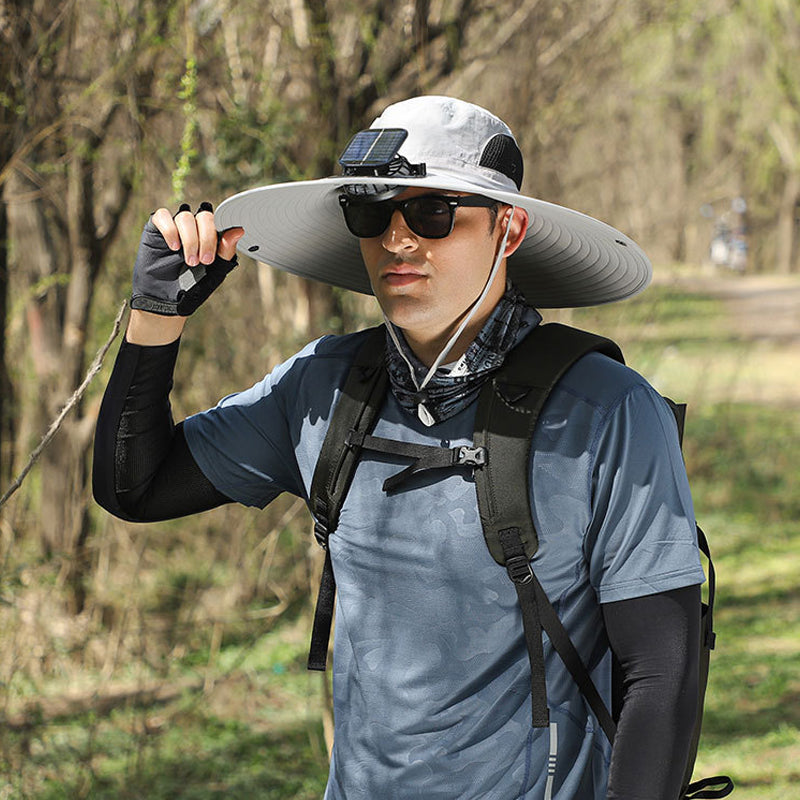 Solar- & USB-Lüfter Outdoor Angelhut | Karnz