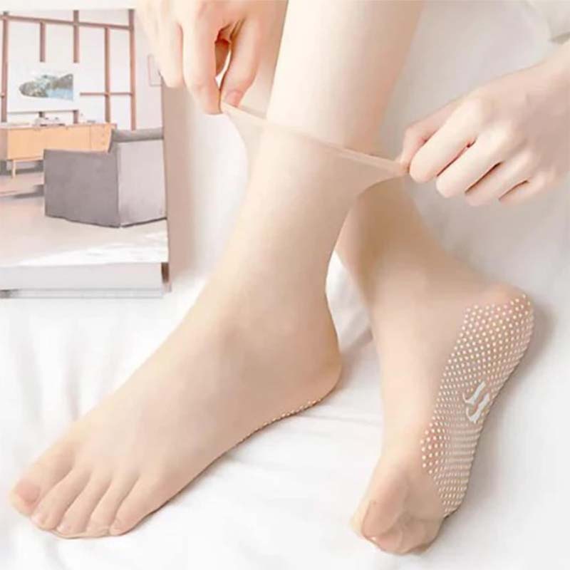 Frühling Sommer Unsichtbare Rutschfeste Kristall Seiden Socken | Karnz
