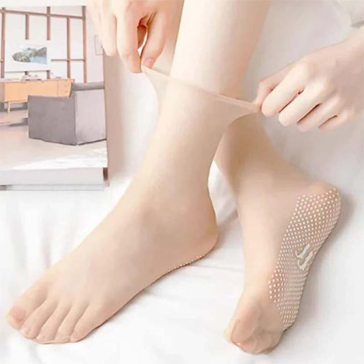 Frühling Sommer Unsichtbare Rutschfeste Kristall Seiden Socken | Karnz