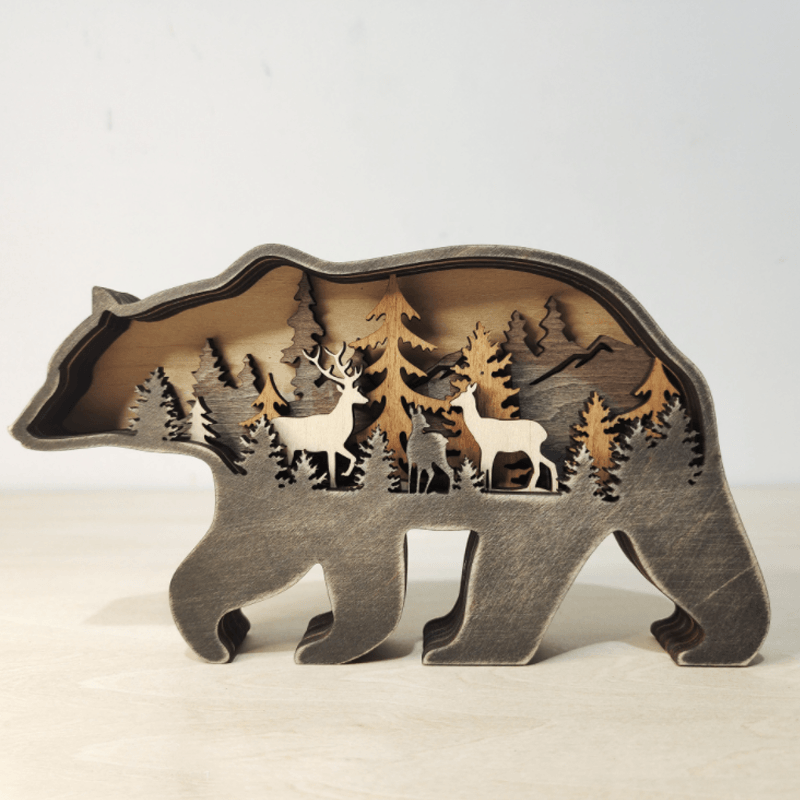 3D Kreatives Holz Tier Schnitzerei Handwerksgeschenk | Karnz