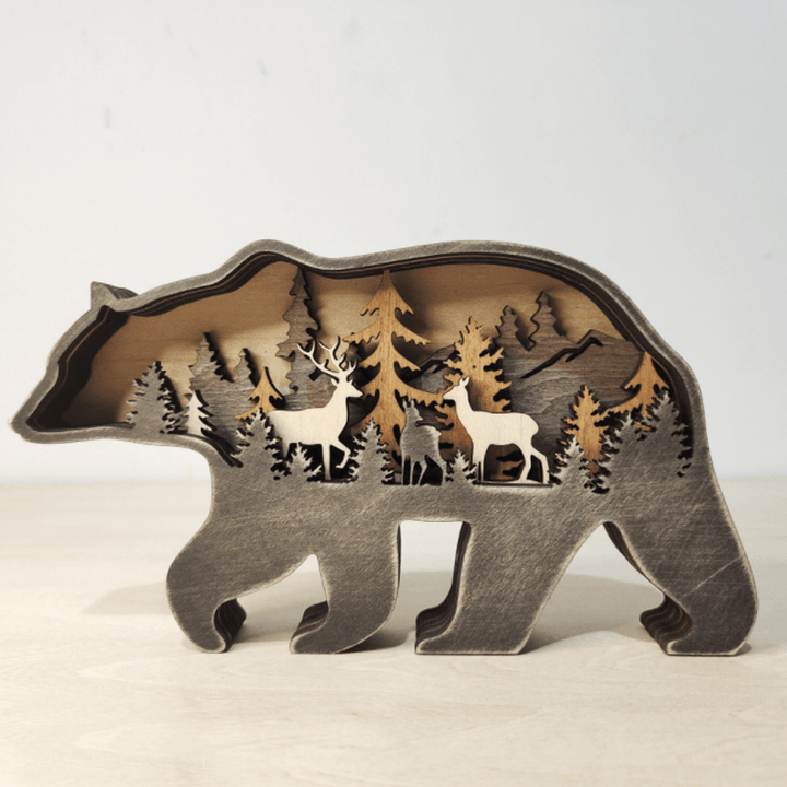3D Kreatives Holz Tier Schnitzerei Handwerksgeschenk | Karnz
