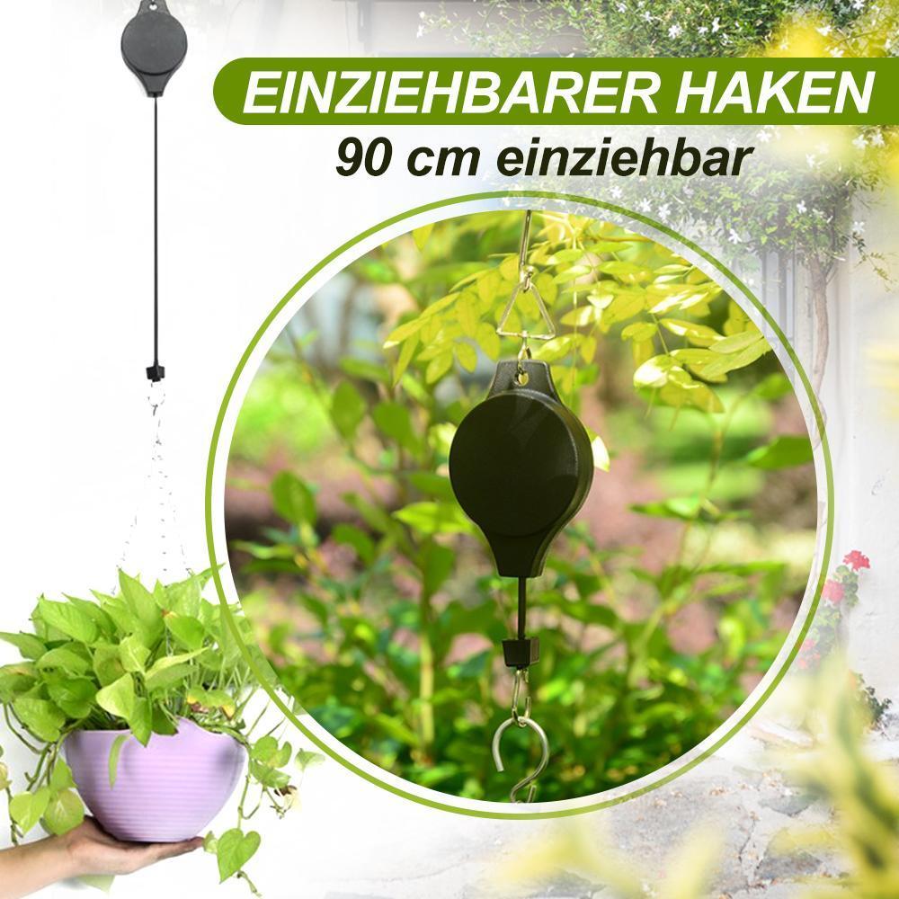 Einziehbarer Haken, Pflanze Seilzug für Garten Töpfe und Vogel-Feeder | Karnz