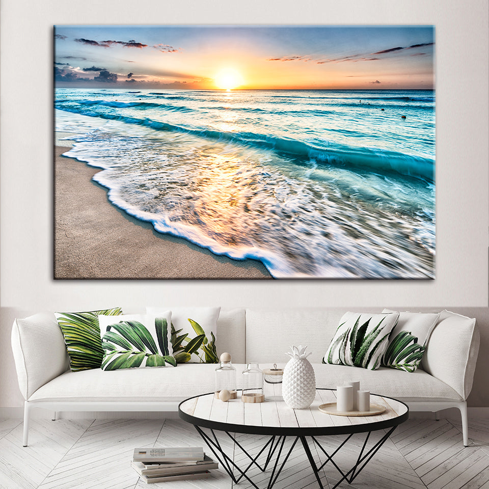 Sonniger Strand in Florida – Leinwandbild