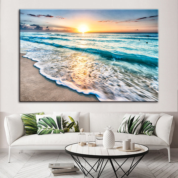 Sonniger Strand in Florida – Leinwandbild
