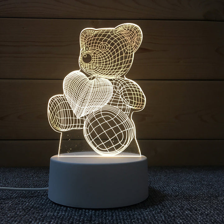 3D Liebe Bären Nachtlicht Karnz