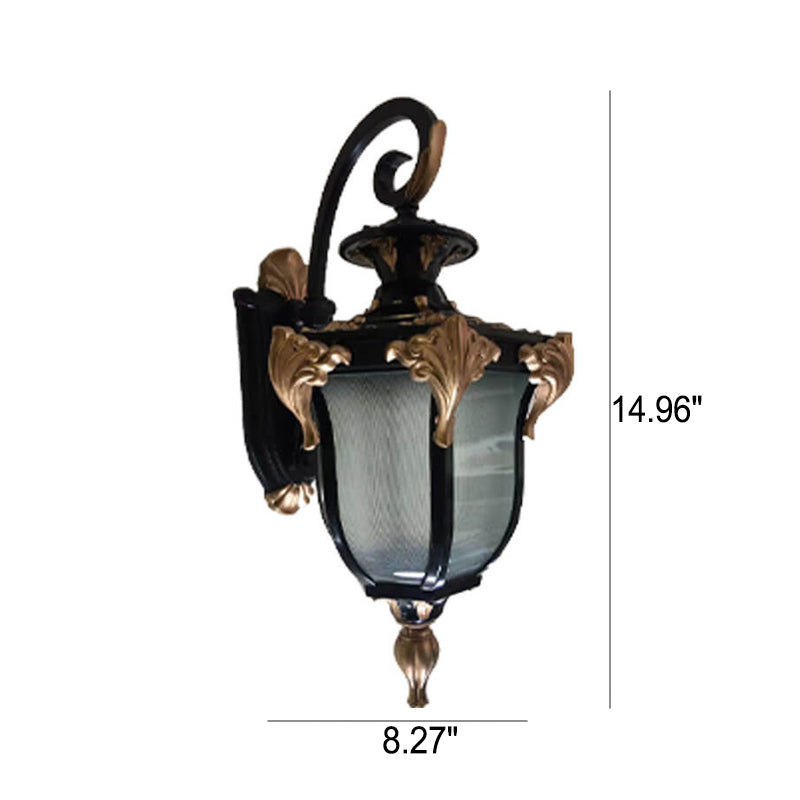 Europäisches Retro-Laternen-Glas Außen wasserdicht 1-Licht Wandleuchte Lamp | Karnz