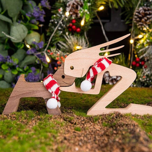 Geschenk Für Tierliebhaber - Holzskulptur Tischornamente - Die Liebe Zwischen Dir Und Deinem Fellfreund | Karnz
