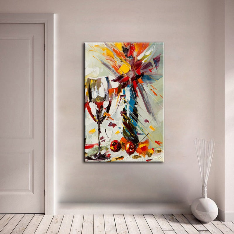Abstrakte Sommer - Leinwand Wandkunst Gemälde