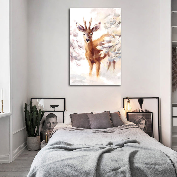 Junges, elegantes Reh – Leinwandbild
