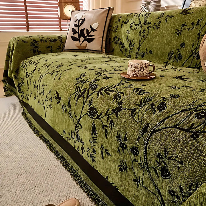 Floral Chenille Sofa Werfen | Karnz