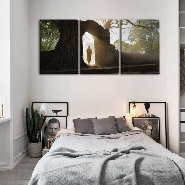 Lone Man Nature-Canvas Wandkunst Gemälde 3 Teile