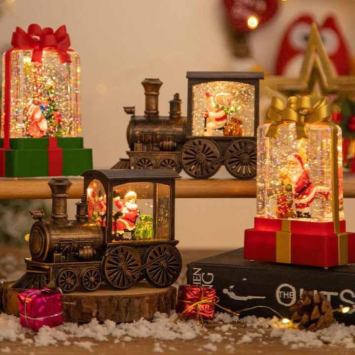Weihnachtskristall schwebender Schneezug Licht | Karnz
