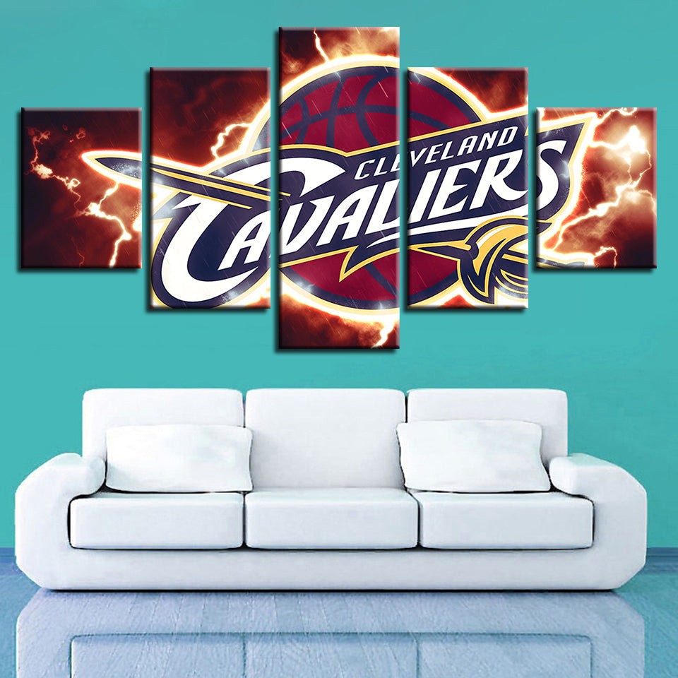 Cleveland Cavaliers 5 Teile - Leinwand Wandkunst Malerei