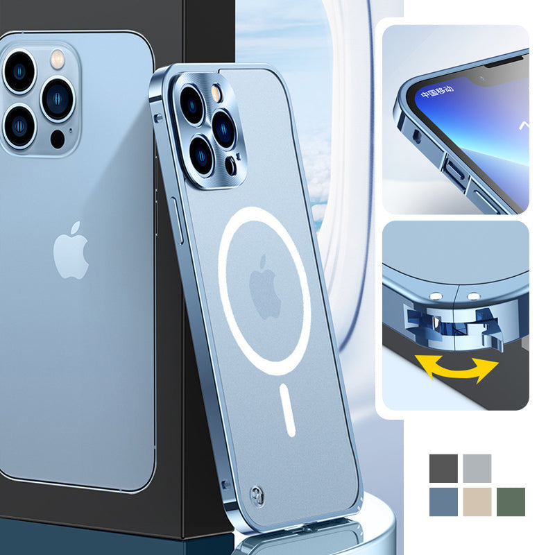 Magnetische Ladehülle mit Metallrahmen für iPhone